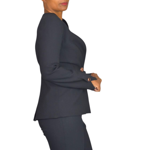 Ted Baker Cerisa Pant Suit Set Navy Blue Blazer Virgin Wool Power Career Work 4 - Picture 5 of 16